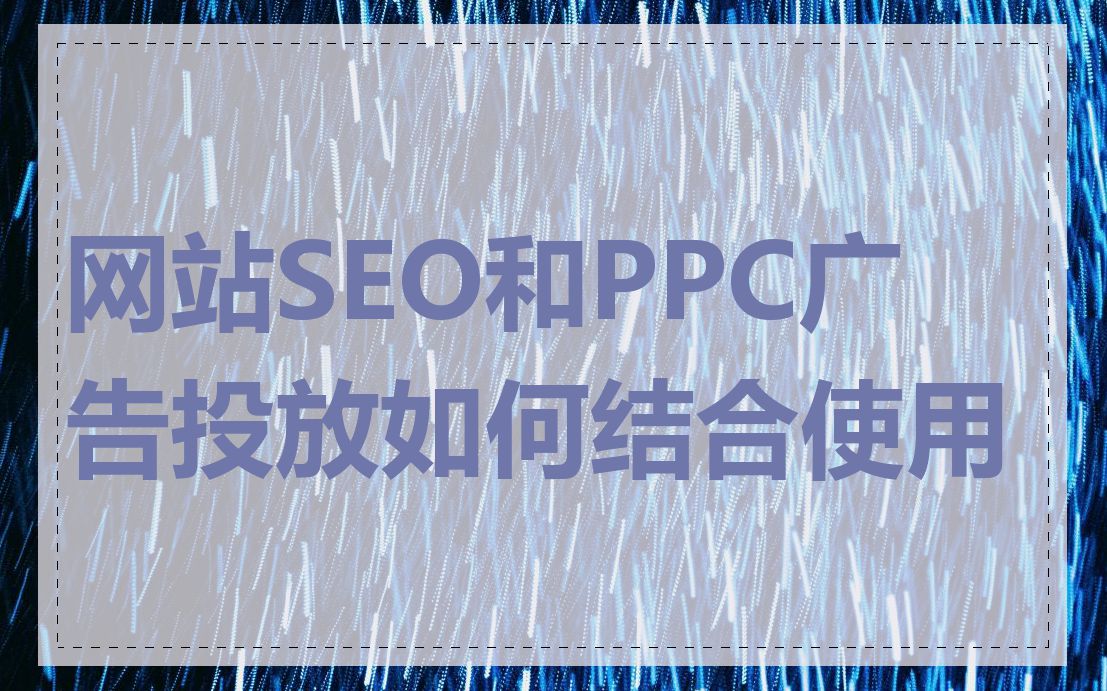 网站SEO和PPC广告投放如何结合使用