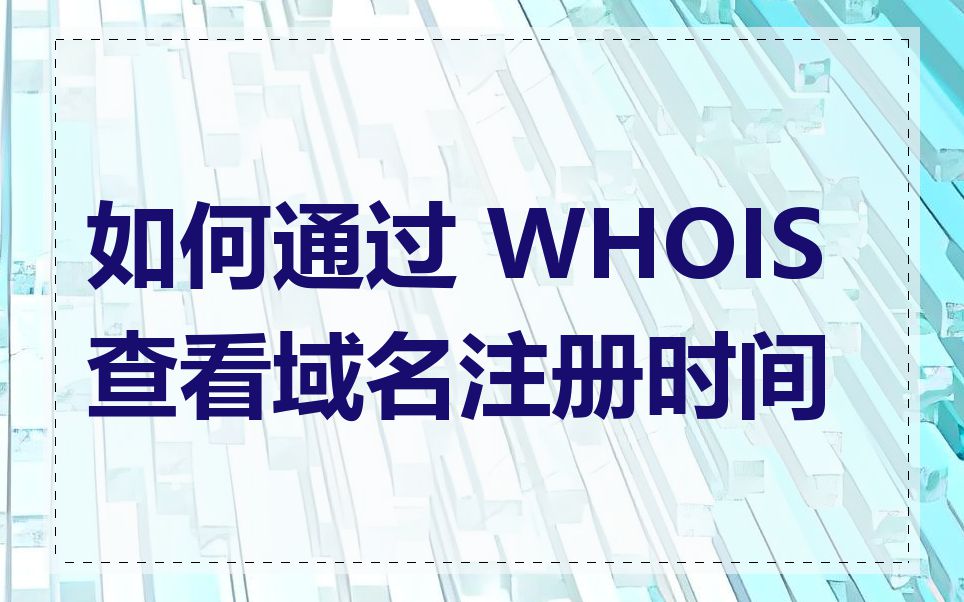 如何通过 WHOIS 查看域名注册时间