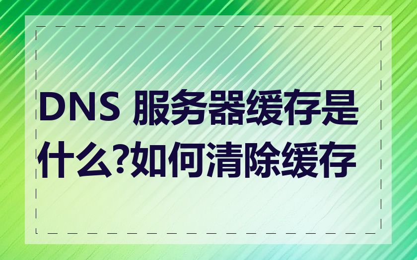 DNS 服务器缓存是什么?如何清除缓存