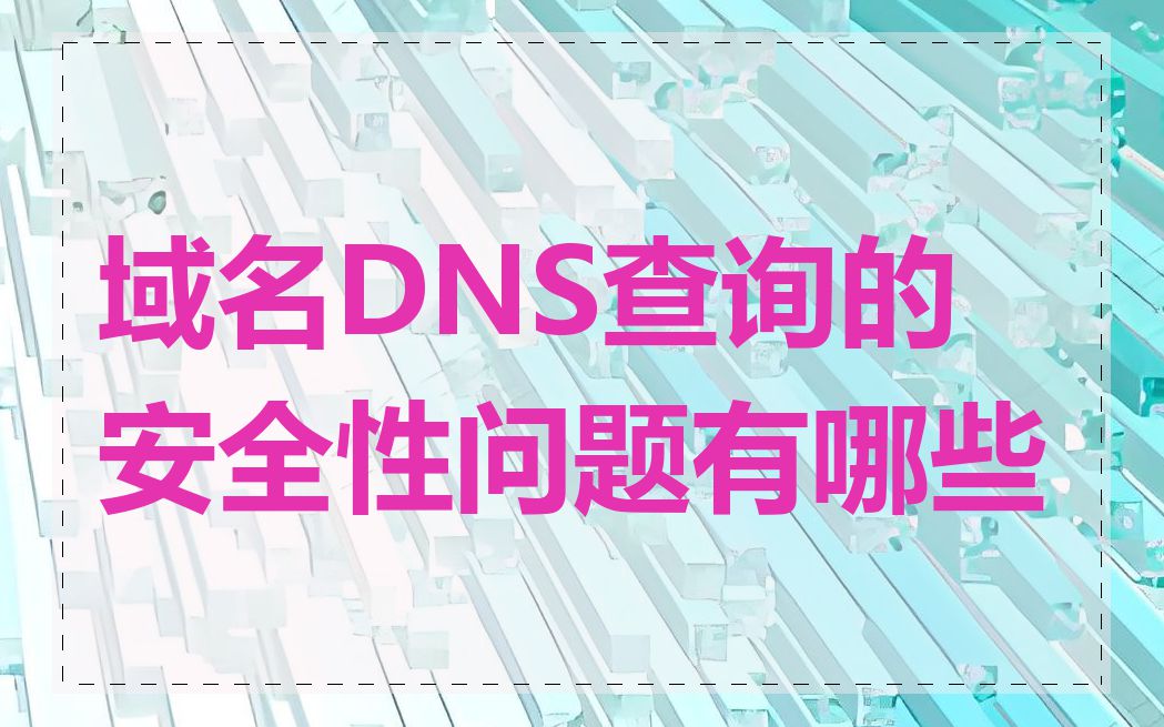 域名DNS查询的安全性问题有哪些