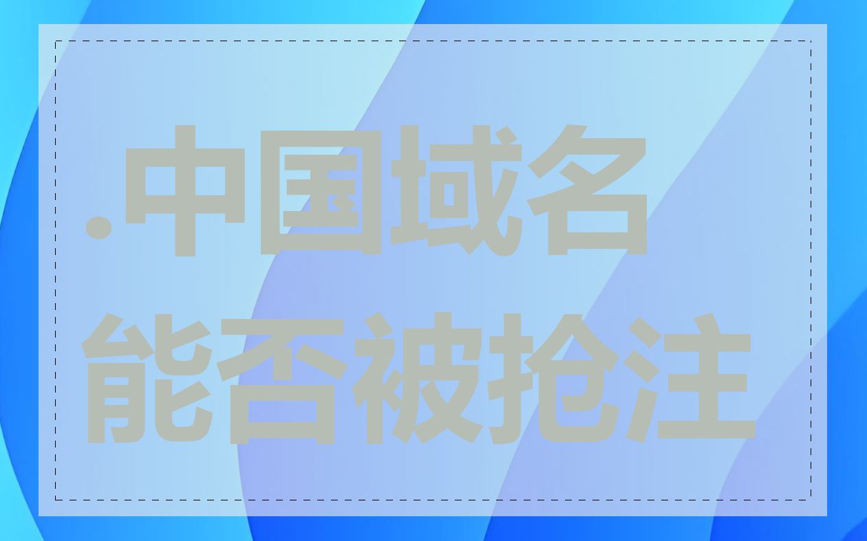 .中国域名能否被抢注