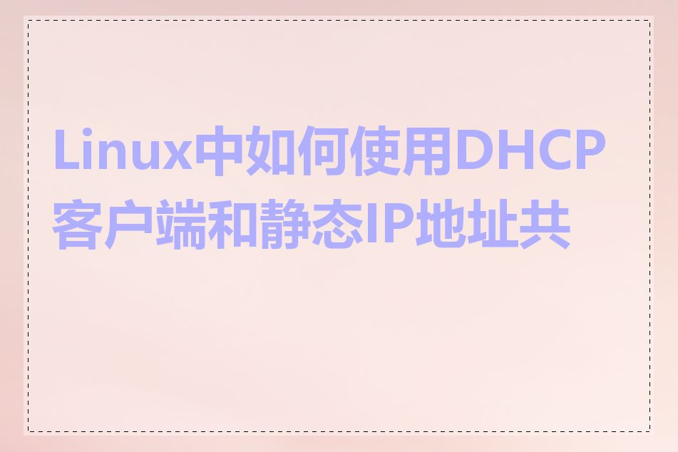 Linux中如何使用DHCP客户端和静态IP地址共存