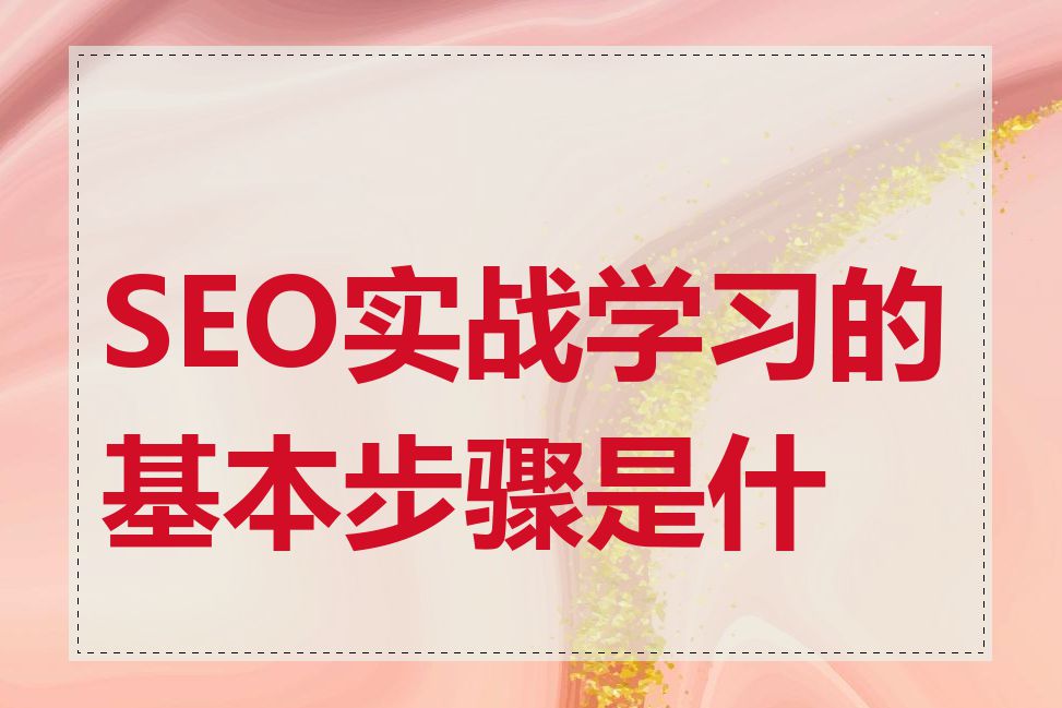 SEO实战学习的基本步骤是什么