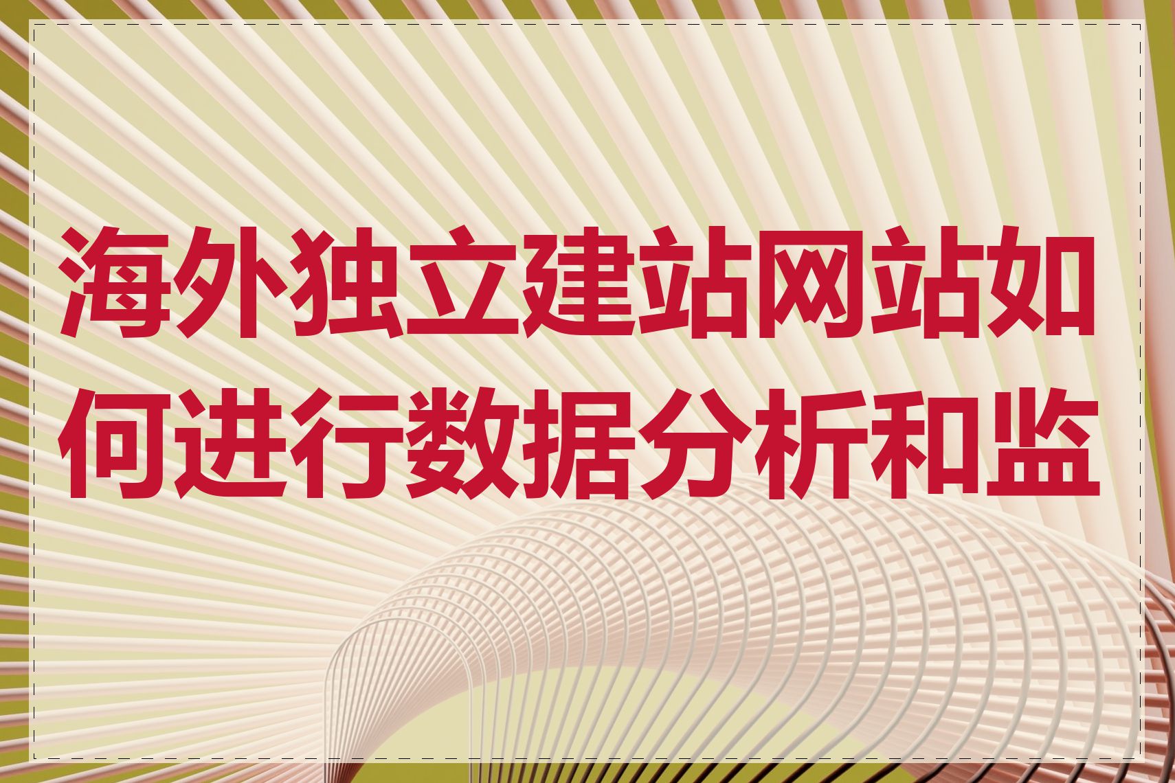 海外独立建站网站如何进行数据分析和监测