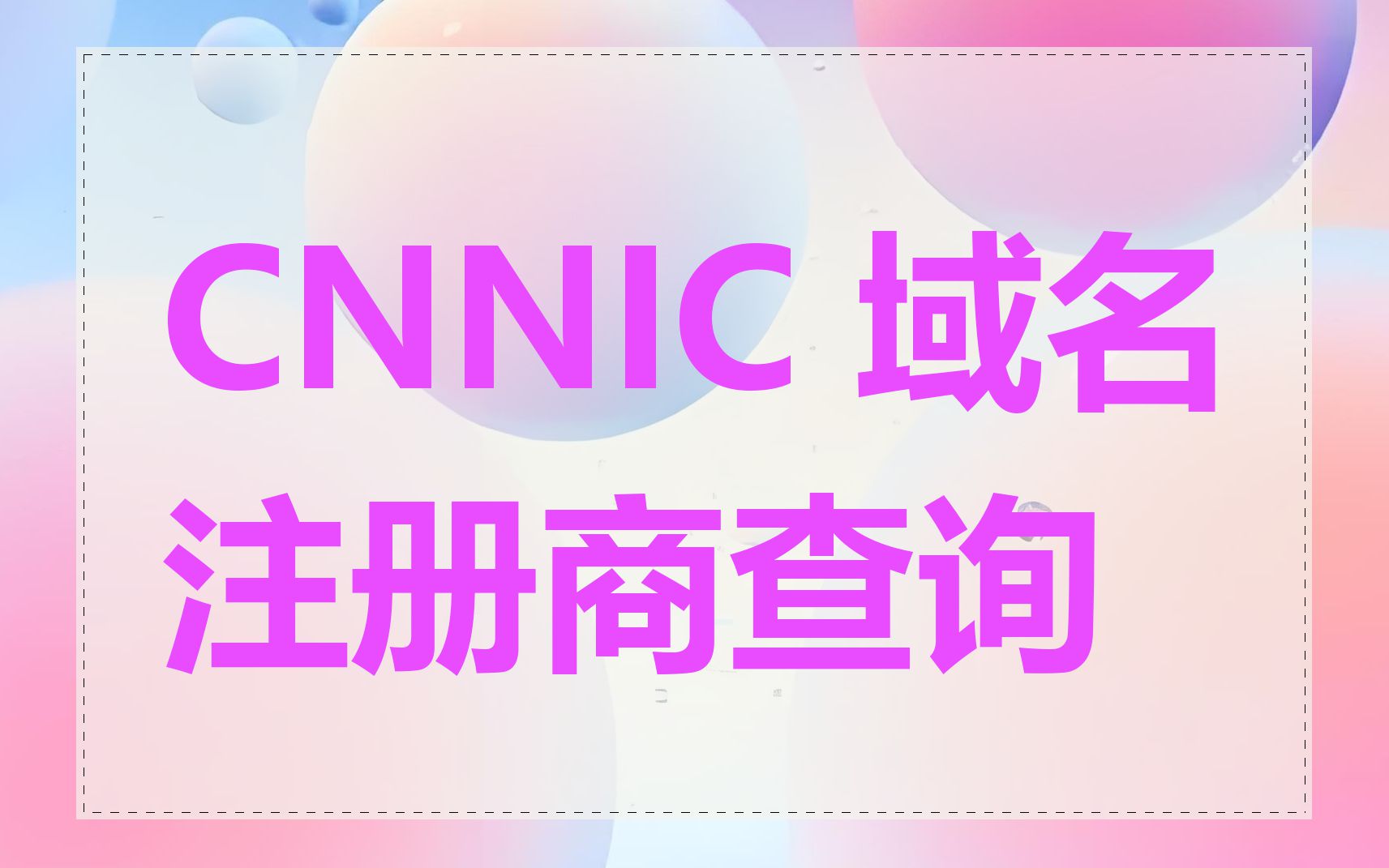CNNIC 域名注册商查询