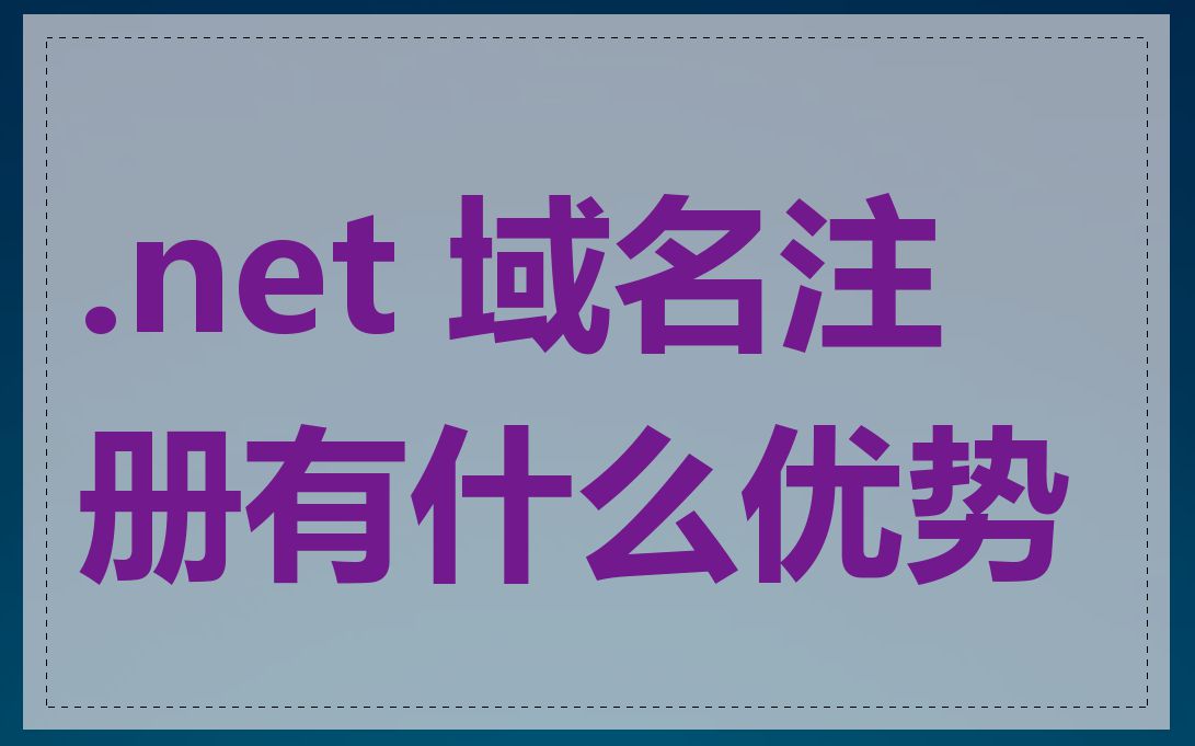 .net 域名注册有什么优势