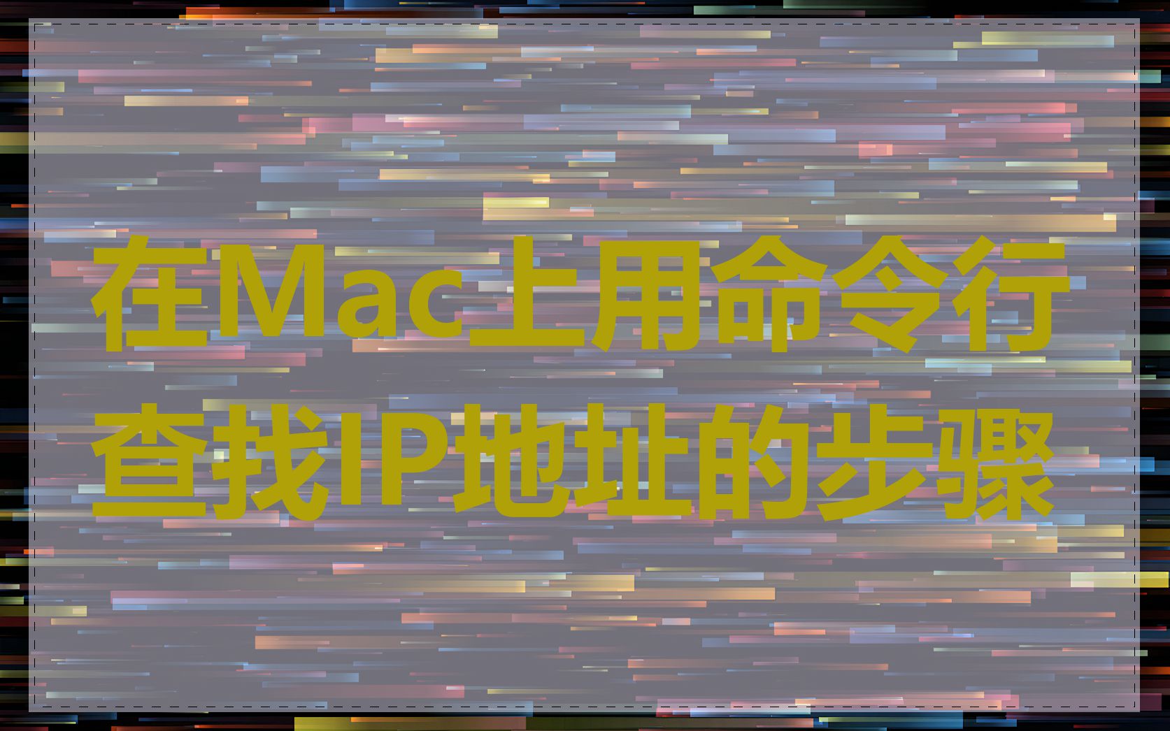 在Mac上用命令行查找IP地址的步骤
