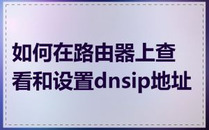 如何在路由器上查看和设置dnsip地址