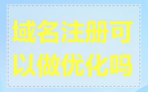 域名注册可以做优化吗