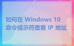 如何在 Windows 10 命令提示符查看 IP 地址