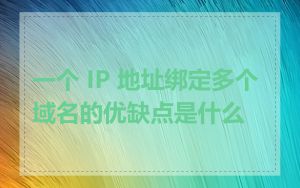 一个 IP 地址绑定多个域名的优缺点是什么