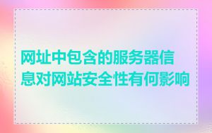 网址中包含的服务器信息对网站安全性有何影响