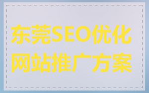 东莞SEO优化网站推广方案
