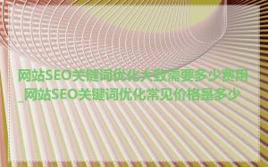 网站SEO关键词优化大致需要多少费用_网站SEO关键词优化常见价格是多少