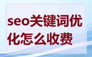seo关键词优化怎么收费