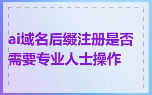 ai域名后缀注册是否需要专业人士操作