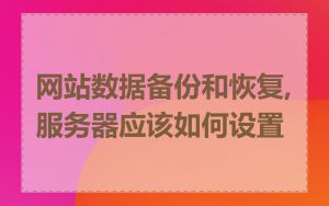 网站数据备份和恢复,服务器应该如何设置