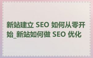 新站建立 SEO 如何从零开始_新站如何做 SEO 优化