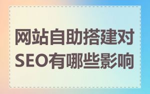网站自助搭建对SEO有哪些影响