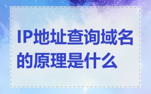IP地址查询域名的原理是什么