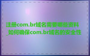 注册com.br域名需要哪些资料_如何确保com.br域名的安全性