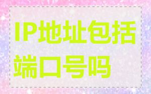 IP地址包括端口号吗