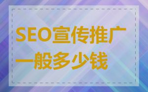 SEO宣传推广一般多少钱
