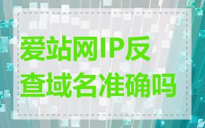 爱站网IP反查域名准确吗