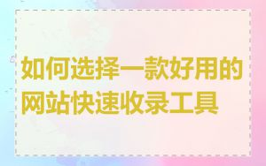 如何选择一款好用的网站快速收录工具
