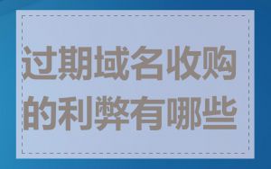 过期域名收购的利弊有哪些