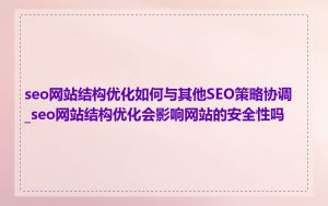 seo网站结构优化如何与其他SEO策略协调_seo网站结构优化会影响网站的安全性吗