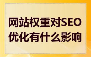 网站权重对SEO优化有什么影响