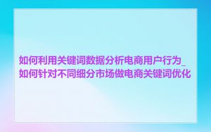 如何利用关键词数据分析电商用户行为_如何针对不同细分市场做电商关键词优化
