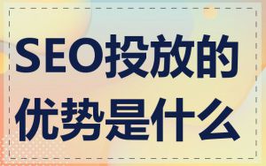 SEO投放的优势是什么