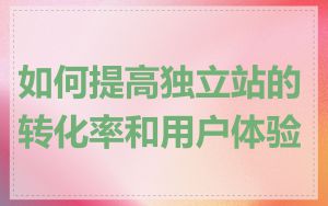 如何提高独立站的转化率和用户体验