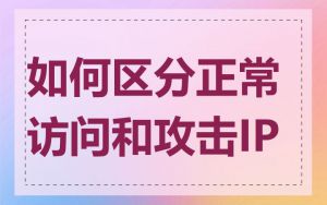 如何区分正常访问和攻击IP
