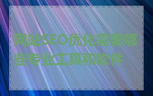 网站SEO优化需要哪些专业工具和软件