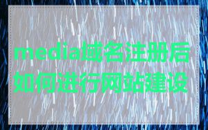 media域名注册后如何进行网站建设