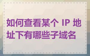 如何查看某个 IP 地址下有哪些子域名