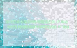 如何在命令提示符中获取域名的 IP 地址_如何在网络跟踪器中获取域名的 IP 地址