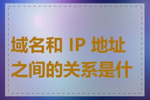 域名和 IP 地址之间的关系是什么