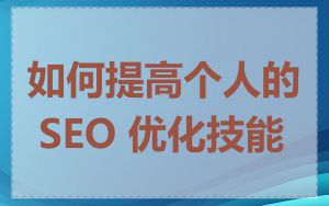 如何提高个人的 SEO 优化技能