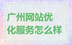 广州网站优化服务怎么样