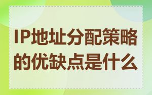 IP地址分配策略的优缺点是什么