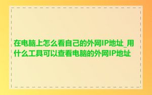 在电脑上怎么看自己的外网IP地址_用什么工具可以查看电脑的外网IP地址