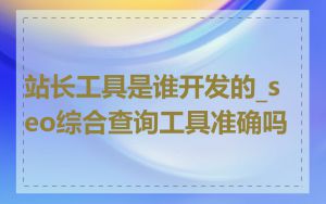 站长工具是谁开发的_seo综合查询工具准确吗