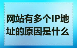网站有多个IP地址的原因是什么