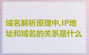 域名解析原理中,IP地址和域名的关系是什么