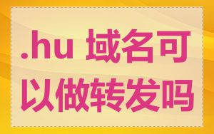 .hu 域名可以做转发吗