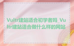 Vultr建站适合初学者吗_Vultr建站适合做什么样的网站